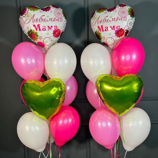 Fountains of balloons to My Beloved Mother! 20 pcs