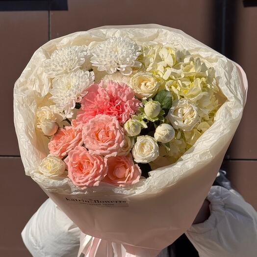 Осенний букетик с гортензией