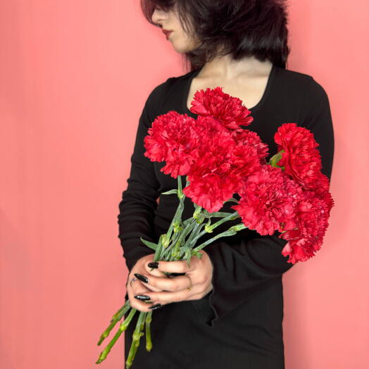 Букет 2126 | 8 красных гвоздик