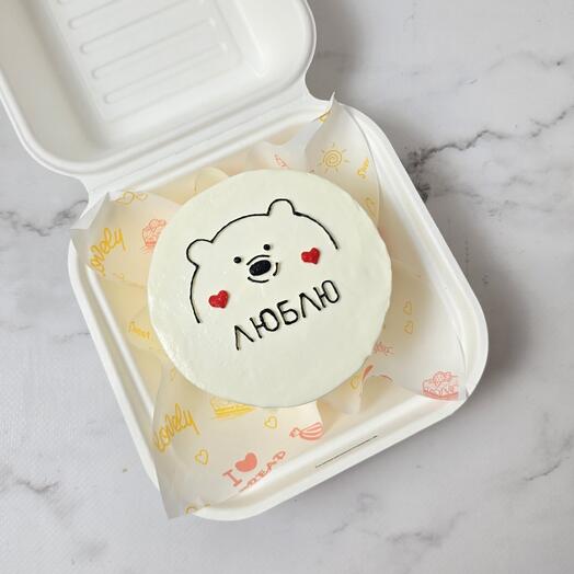 Бенто-торт "Люблю" на 14 февраля мужу, жене, любимому, любимой, девушке, парню