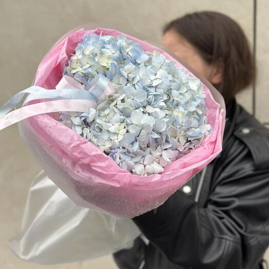 Голубые гортензии 3 штуки хит