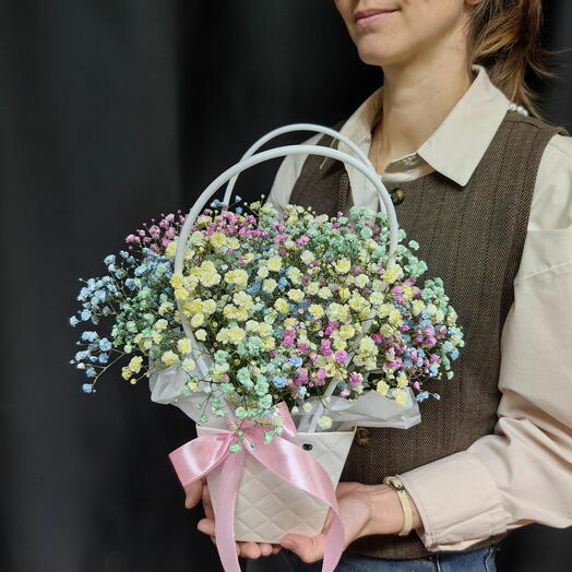 Сумочка с гипсофилой (код 106)