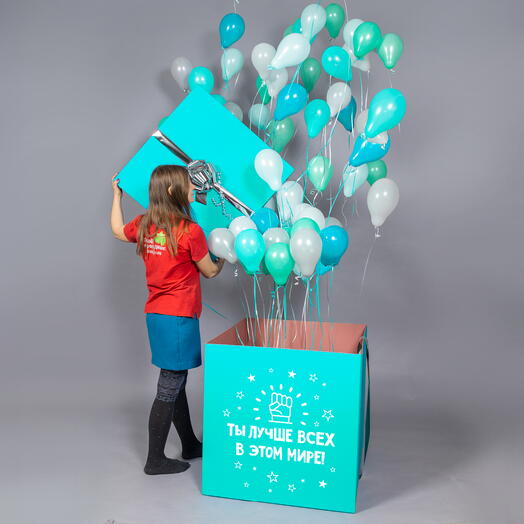 Большая коробка с вылетающими мини-шарами