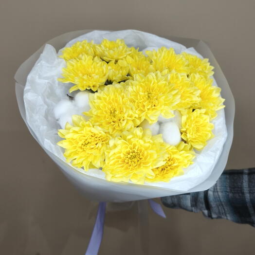 Кустовых хризантемы с хлопком
