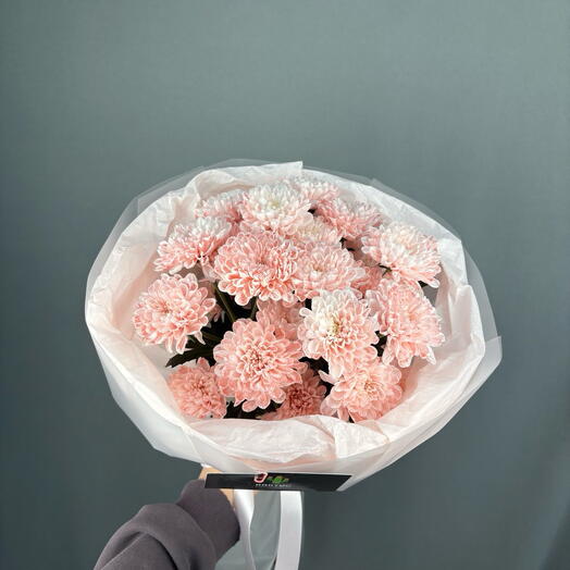 Монобукет из кустовых хризантем