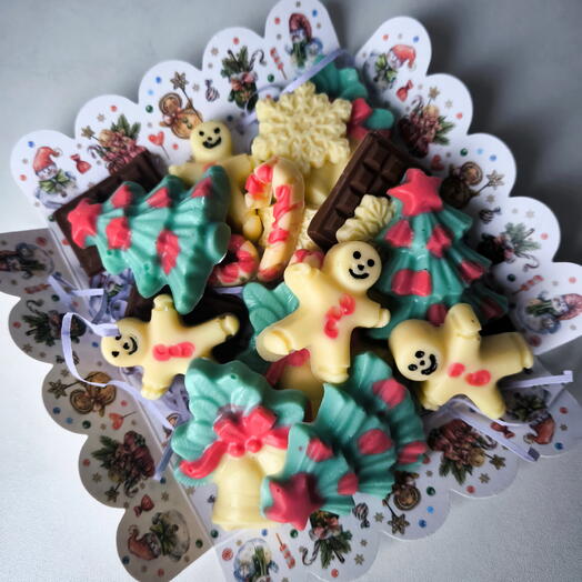 Набор шоколадных фигурок новогодний