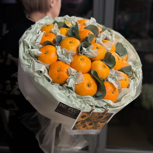 Букет с мандаринами 🍊🍊🍊