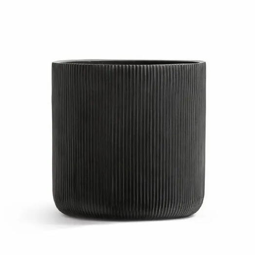 Напольное кашпо для цветов JET 40 л Д37 В37 см цвет черный Антрацит