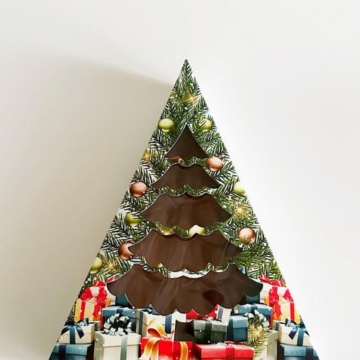 Новогодний шоколад Елка с маршмеллоу