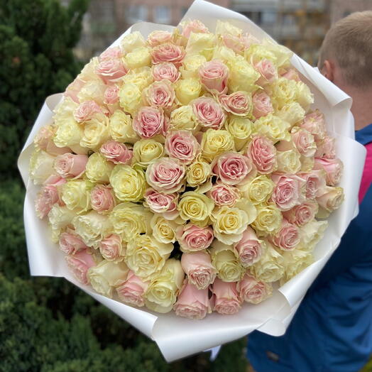 101 Роза Эквадор 60см