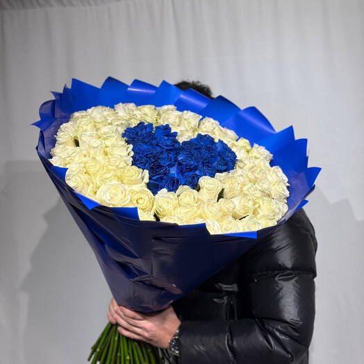 Роза Эквадор 80 см Сердце