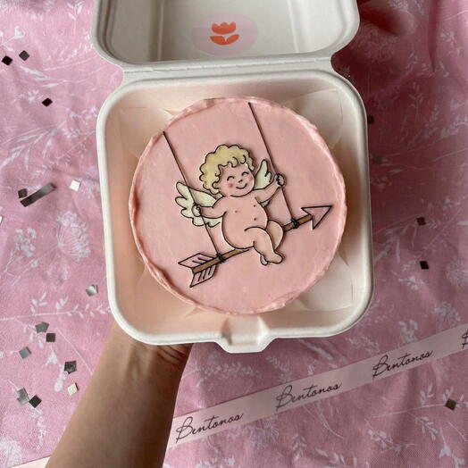 Бенто торт на День Святого Валентина Купидончик, коллекция «14 февраля»