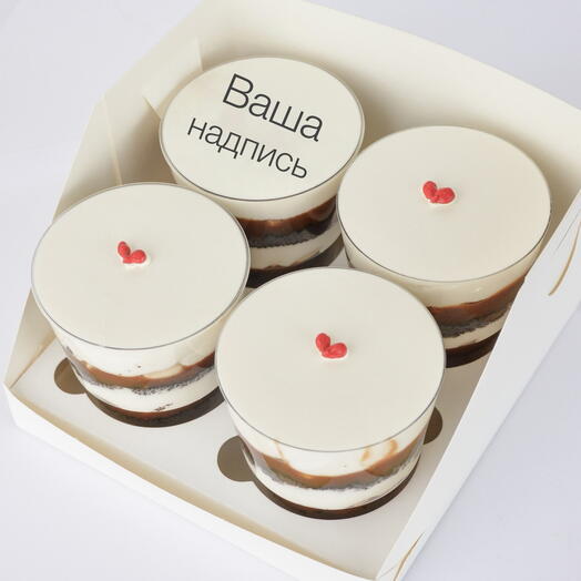 Трайфлы 4шт с вашей надписью девушке на 8 марта