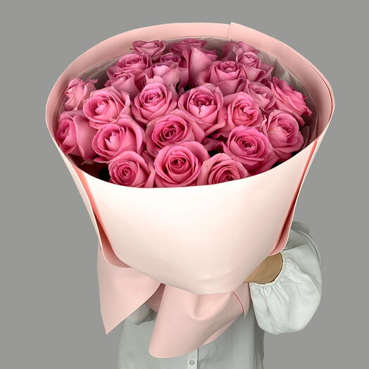 Ramo de rosas rosas 25 piezas