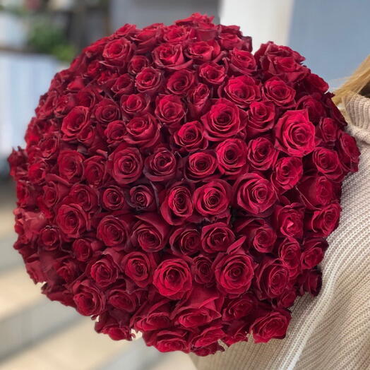 Букет из 101 красной розы️😍🌹