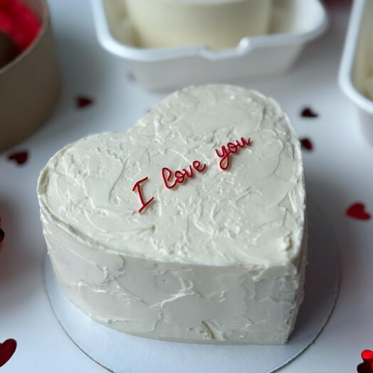Торт Сердце с признанием 🤍