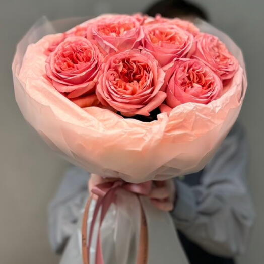 Монобукет из пионовидной розы Pink Expression