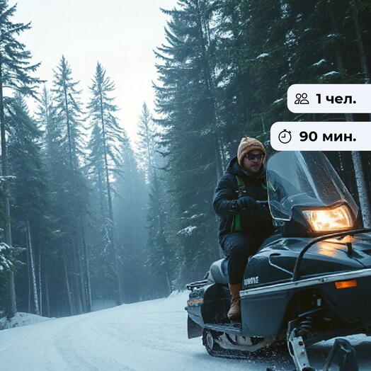 Вперед к ледяным горизонтам. Прогулка на снегоходе