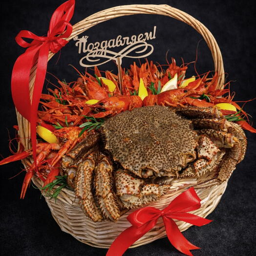 Корзина из раков и краба