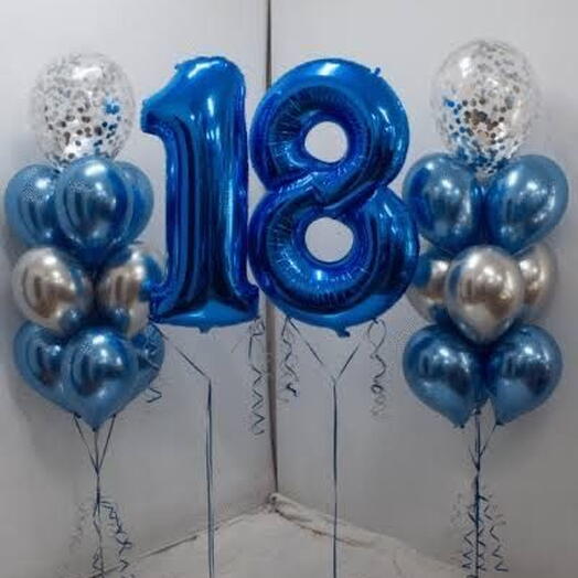 Сет"18 лет в синем оттенке"