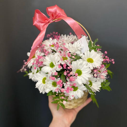 Корзинка с ромашками