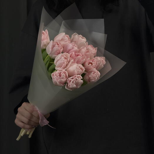 Букет премиум пион тюльпан дример 15 шт