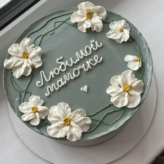 Мини торт с цветами
