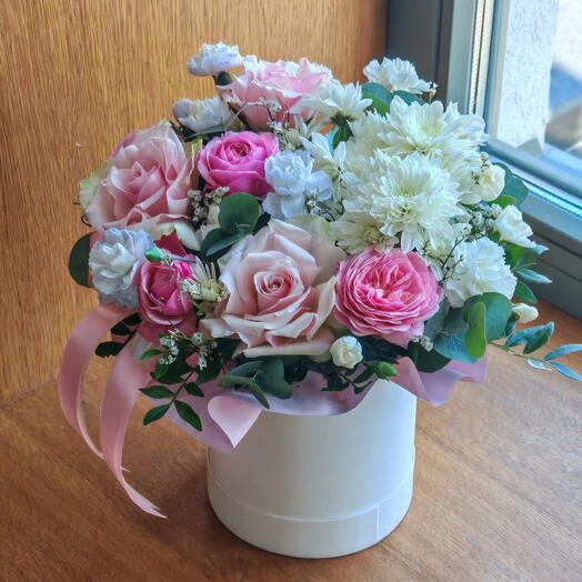 Цветы в коробке "Маленькая нежность"