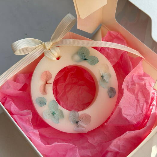 Аромасаше 1 шт. "Замша и пион", соевый воск, ручная работа