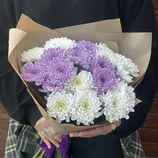 Букет микс из хризантем 💜