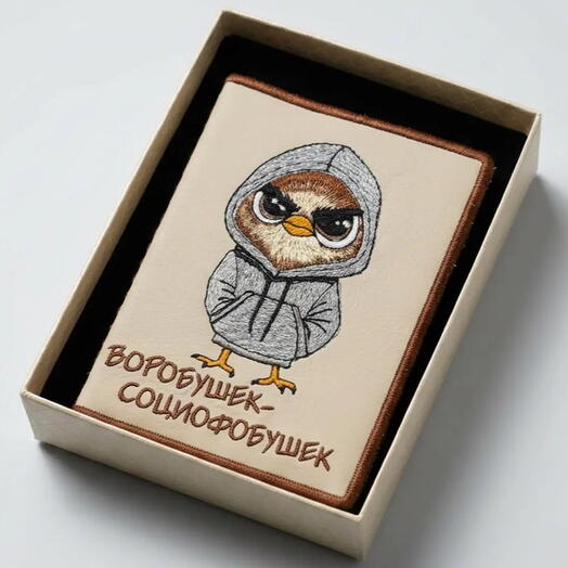 Обложка на паспорт "Воробушек"