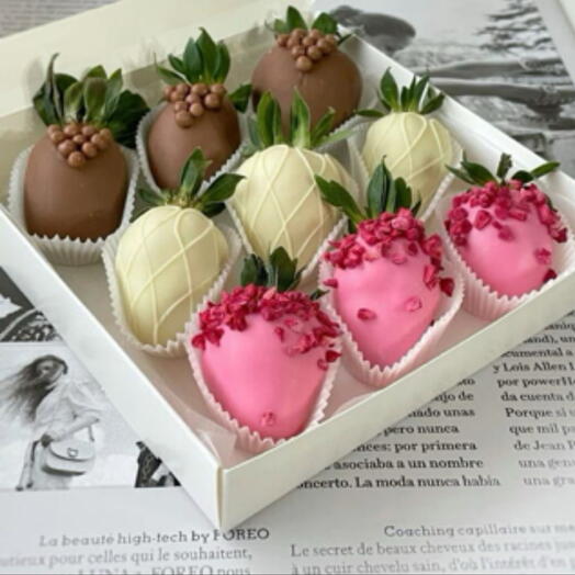 Клубника в шоколаде 9штучек🍓