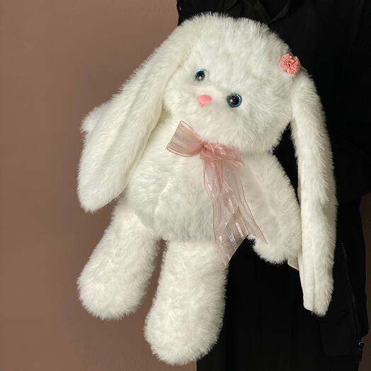 Очаровательный плюшевый кролик (белый) 🐰🤍