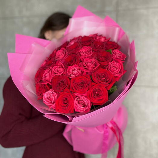 Монобукет из роз, 31 роза