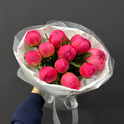 Коралловые пионы / 11шт