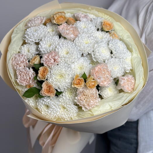Бело-кремовый букет (L)