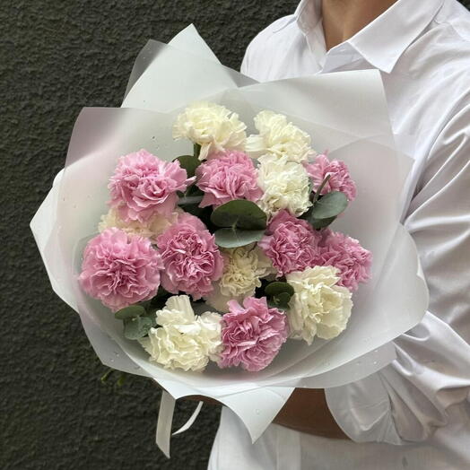 Диантус с эвкалиптом 🤍🌱