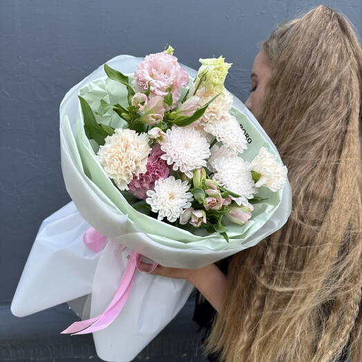 Эустома+Диантусы+Алтмтромерия 🌸💕