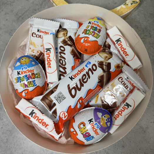 Бокс сладостей Wow kinder (подарочная коробка с киндерами)