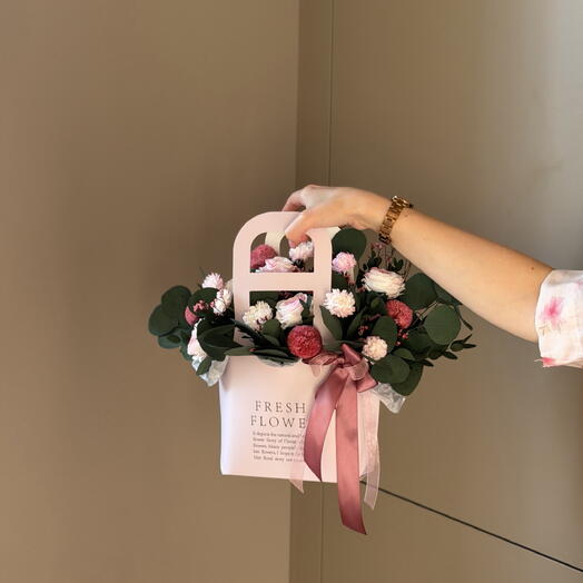 Летняя сумочка со стабилизированными цветами🎀