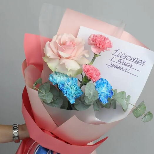 1 СЕНТЯБРЯ 833 / диантус, эвкалипт, роза