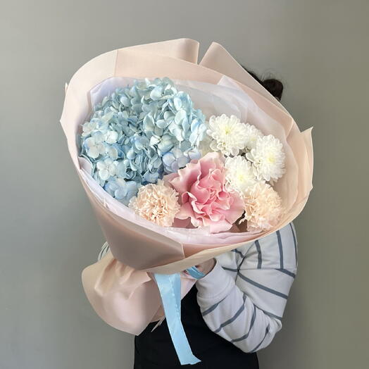 Букет «Дуэт цвета» 🩵💕