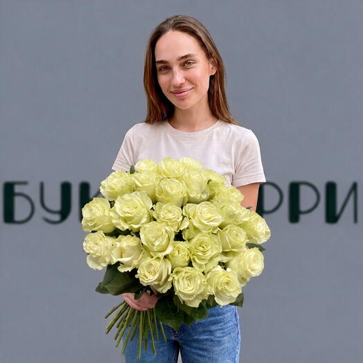 Букет из 25 роз 60см Мондиаль