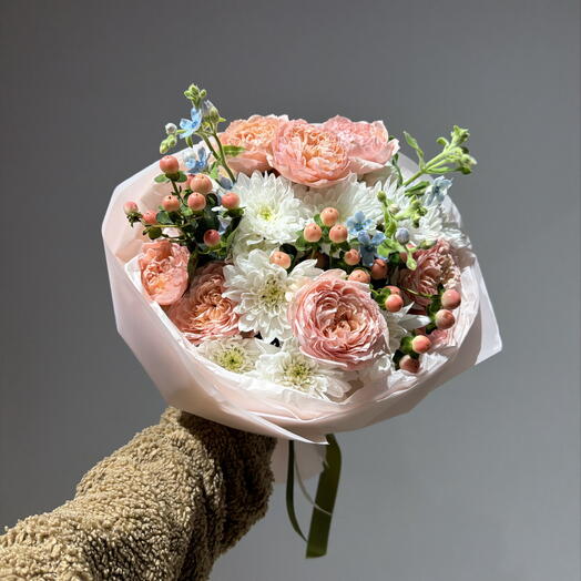 Нежный букет с розой Джульетта 🌸💕