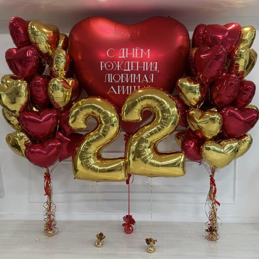 Воздушные шары "Гигантское красное сердце"