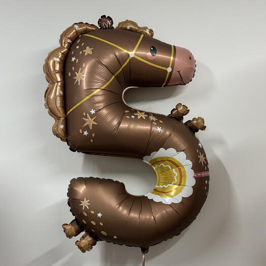 Цифра 5 лошадка