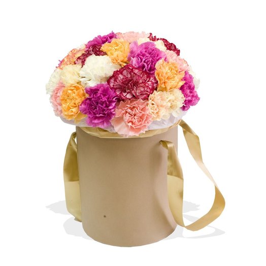 Flowers in a hatbox Romance in studs