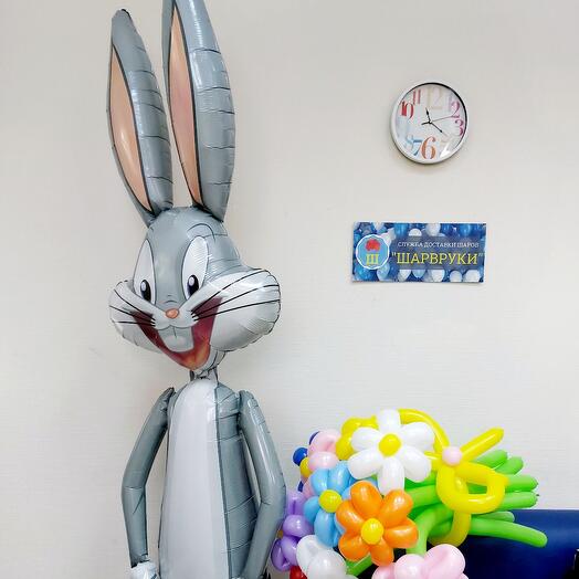 Bunny with a bouquet