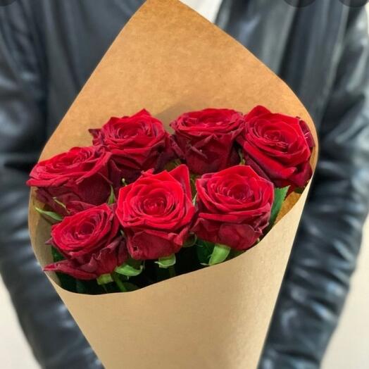 Rosas rojas 7 piezas