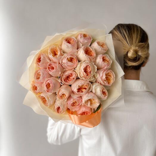 Bouquet of 23 peony-shaped roses Juliet